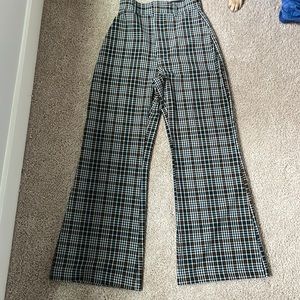 Women’s free people Jules plaid pants size 2